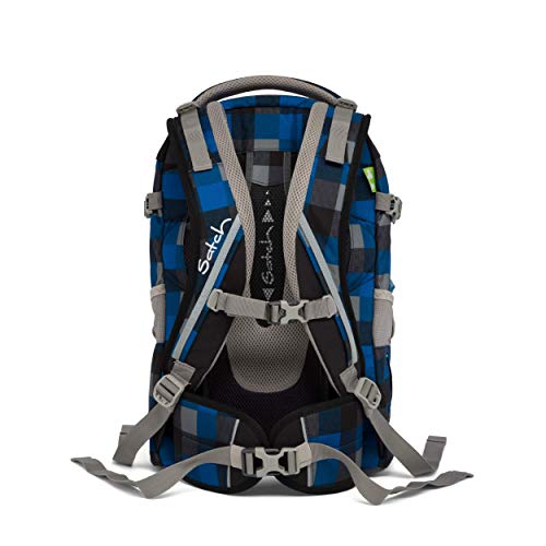 SATCH Airtwist Schulrucksack SAT-SIN-002-911, 45 cm, 30 L, Blue Grey Checks - 5