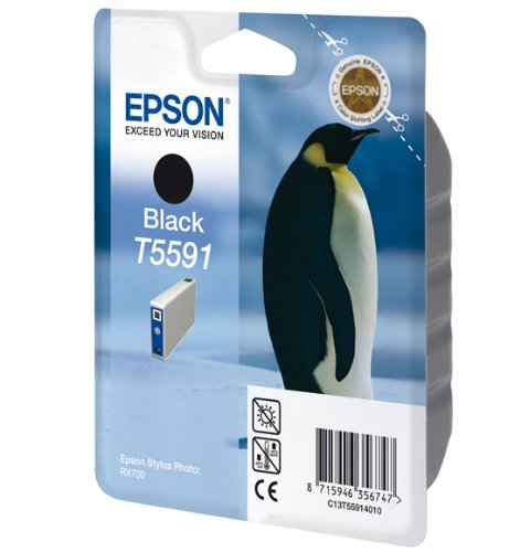 Epson T5591 Cartouche d'encre d'origine Noire pour RX700