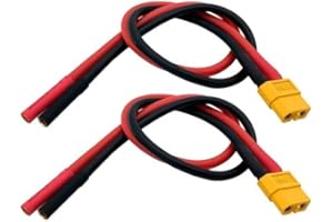FLY RC 2 pezzi XT60 femmina a 4 mm banana sfera femmina adattatore cavo 12 awg 30 cm per caricabatterie iSDT
