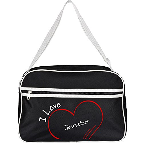 Preisvergleich Produktbild Retrotasche Modern I Love Übersetzer schwarz