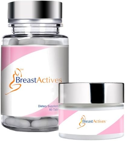 Supplement Capsules and Cream Combo Kit 5 Pack - Natural Formula for Natural Breast Enhancement