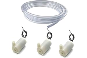 RUNCCI-YUN Mini Pompe Submersible DC 3V 5V, Micro Pompe à Eau Brushless + 3M Tuyau Transparent pour Aquarium, Jardin, Plante, Fleur