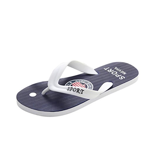 Preisvergleich Produktbild Badelatschen Zehensandale Herren Zehentrenner Sommer Outdoorschuhe Schwimmbadschuhe Beach Strandschuhe Badeschlappen Erwachsene Badeschuh Sport Hausschuhe Dusch- & Badeschuhe LMMVP (43 EU, Blau)