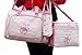 4pcs Stylish Designer Mummy Tote Waterproof Handbag Baby Diaper Nappy Changing Bag Set Nursing Messenger Bag Changing Mat Milk Bottle Holder Case