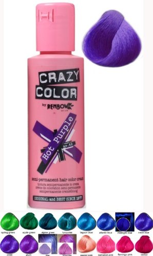 Crazy Colour Hot Purple 100ml Semi Permenant Hair Dye
