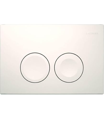 Geberit 115882JT1 - Bouton De Chasse D'eau Blanc Pour Réservoir Sigma - Plaque De Déclenchement 24,6 X 16,4 Cm