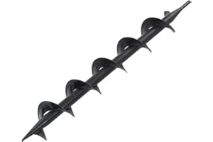 vidaXL Foret de Tarière Perceuse de Sol Jardinage Mèche de Forage Vrille Pose de Poteaux de Clôture Plantation de Légumes Acier 75x600 mm