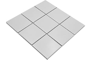 CONWIRE Mosaik Fliesen Mosaikfliesen Keramikmosaik Keramik Kachel weiß matt