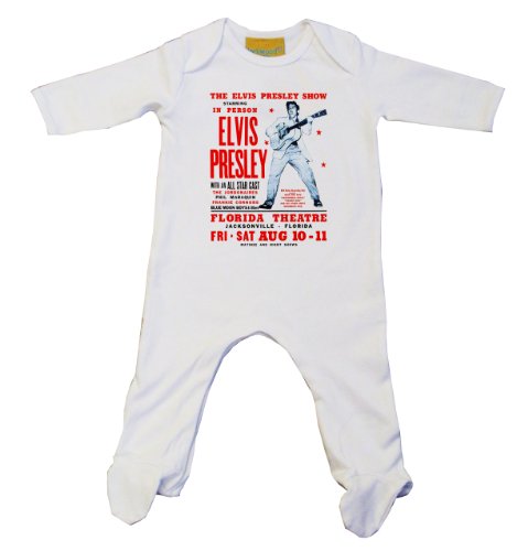 Elvis Presley Florida Theatre 1956 Baby Grow White (3-6, White)