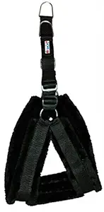 Petshop7 Fur Padded Nylon Dog Harness, Dog Leash Rope Small (Chest Size - 23-28inch)