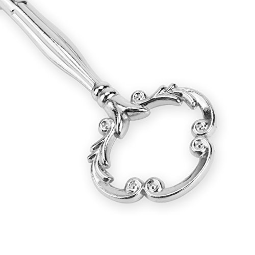 5 x silberfarbe Blume Motive mini Metallstangen Mittellochausstech für 2 bis 3 Etage Etagere Etagenplatte Hochzeitstorte Tortenständer 21cm - 6