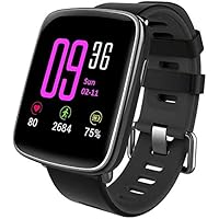 YAMAY Smartwatch Fitness Tracker Android iOS Impermeabile IP68 Uomo Donna Bambini Smart Watch Orologio Cardiofrequenzimetro da Polso Braccialetto Sport Contapassi Cronometro per iPhone Samsung Huawei