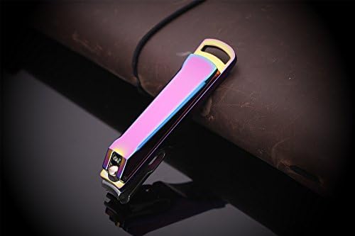 Morkka Nail Clippers with 360-Degree Rotating Head Long Handle Colorful Stainless Steel Fingernails and Toenails Cutter (Colorful)