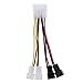 Produktbild Asiproper Kabelverbinder, 4-Pin Molex zu 3-Pin Lüfter, 12 V x 2/5 V x 2, 1 Stück