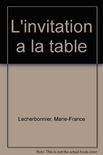 INVITATION A LA TABLE gratuit
