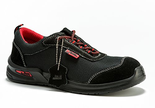 Preisvergleich Produktbild Männer Sicherheitsstiefel Stahlzehenkappe Arbeitsschuhe Fußgelenk Sportschuh Wanderschuh Zwischensohle Schutz 4482 Black Hammer (46 EU / 12 UK, Black)