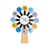 Nostalgische Wanduhr- Stumm kreative Wanduhr Kinderzimmer Wohnzimmer moderne dekorative Wandbehang Tisch Kunst Uhr Farbe Digitaluhren -Metall-Wanduhr ( Farbe : B )
