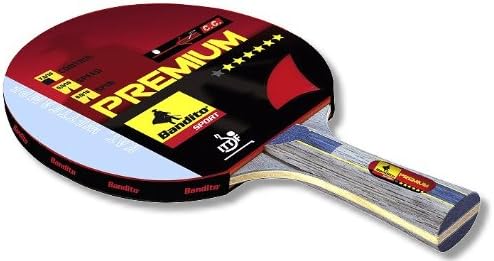 TT racket Premium ******Star, First Class "All-Round" -Schläger with 6 MM ply hardwood, 2 MM foam, Concave handle "ITTF approved, meeting the highest requirements Turnierspiel