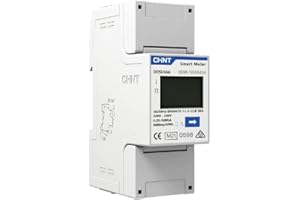 AMAZINNOV CHINT - Compteur Électrique Monophasé Rail-DIN avec Certificat MID,Idéal Pour la Facturation D'électricité, Système PV Solaire, Chargeur Voiture Électrique (Monophasé)