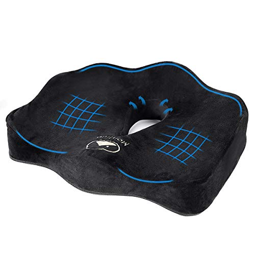 MonTrüe Coussin de siège, Coussin en Mousse à mémoire de Forme de Coccyx, différentes chaises, Lavable