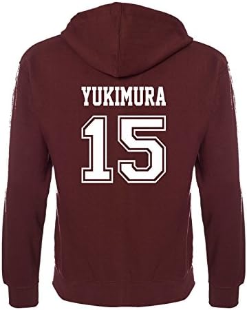 OtherBeacon Hills Stilinski Lahey McCall Lacrosse Hoodie - Teen Wolf hooded Sweatshirt Sports Burgundy Colour (Medium, Yukimura 15)