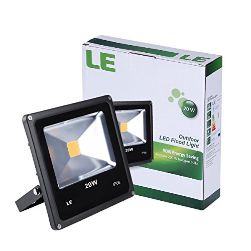 LE 20W Ultraheller LED Fluter, LED Flutlicht, ersetzt 200W Halogenlampe, wasserdicht, 1300lm, Warmweiß, LED Flutlicht, LED Außenleuchten, LED Flutlichtstrahler, LED Strahler, LED Scheinwerfer - 7