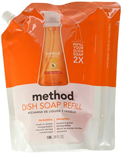 Ecover recharge de liquide vaisselle clémentine 1064 ml - Lot de 2