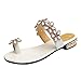 Produktbild Promotionen UFACE Flower Toe Low Heels Sandalen und Hausschuhe Frauen Strass Floral Open Schuhe BöHmen Anti Skidding Heel (38, Weiß)