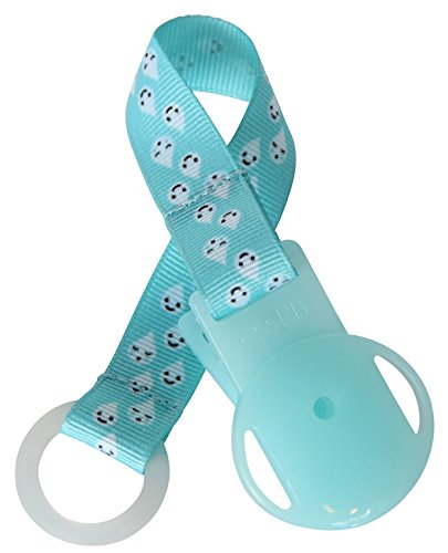ESSKA Click Pacifier Holder (Blue with Drops)
