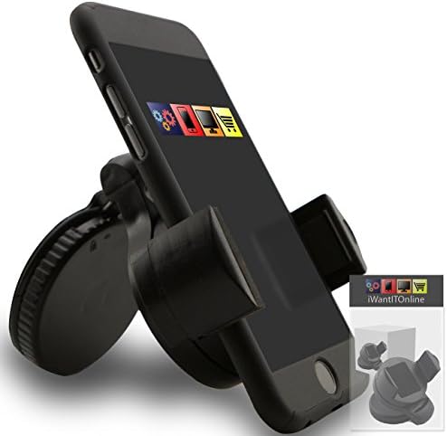 Compact 360 Degrees Rotating In Car Case Compatible Wind Screen Dashboard Suction Mount Holder for Oppo F1s - BLACK