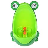 Frosch Kinder Töpfchen WC-Training Cartoon-WC für Kleinkinder Jungen Pee Trainer mit Windmühle Target Wurfspiel grün