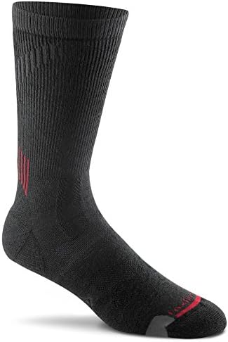 Fox River Men's Prim hike Crew Hiking Socks, X-Large, Black