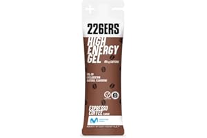 226ERS High Energy Gels | Geles Energéticos con 50g de Ciclodextrina como Hidrato y 80 mg de Cafeína, Vegano, Café Expresso - 1 Gel