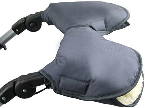 Bambini World Universal Hand Muff/Hand Warmer for Pushchairs Buggy, Jogger with Wool (2 Pieces), Dark Grey