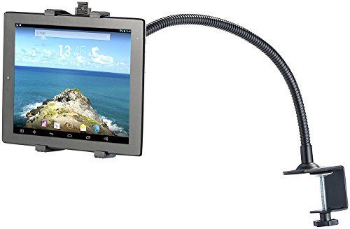 Callstel iPad Halter: Tischhalterung fÃ¼r Tablets & Smartphones mit Schwanenhals (Universal Tablet Schwenkarme)