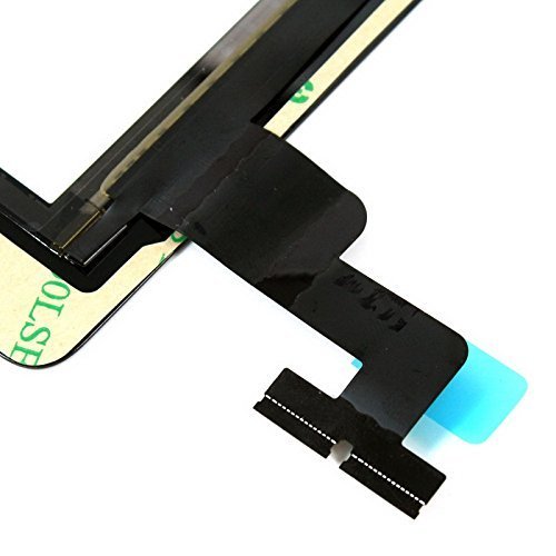 MMOBIEL Digitalizador Pantalla t  ctil frontal para iPad 2  Negro  Incl bot  n de inicio y cable flex soporte c  mara adhesivos pre instalados kit profesional de herramientas para una f  cil instalaci  n 