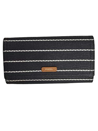 Preisvergleich Produktbild Fossil Damen Geldbörse Portemonnaies RFID Logan Flap Schwarz SL7832-005