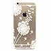 Produktbild MUTOUREN Handyhülle für iPhone 6 Plus iPhone 6S Plus 5.5" TPU Silikon Case Cover Durchsichtig Schutzhülle Tasche Etui Bumper Ultradünne Weich Kratzfeste Soßdämpfende Silikontasche Hülle Weiß - Löwenzahn