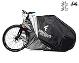 FITRAYS Premium Bike Cover With Storage Bag, Elastic Hems & Buckle | Water Resistant, All-Season, Weatherproof, Outdoor Protective Cover for Bikes, Scooter & Chopper | Dust, Rain & UV Protection