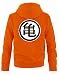 Produktbild Comedy Shirts - Son Goku Trikot - Dragonball - Herren Hoodie - Orange/Weiss-Schwarz Gr. XL
