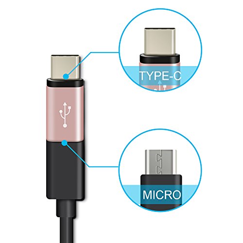 Typ C Adapter, USB C Adapter, higoo [3 Pack] usb-c Micro-USB-Adapter konvertieren Schnell Laden + Daten Synchronisieren Connector typc-c für Huawei P9, MacBook, Chromebook Pixel, Nexus 5 x, Nexus 6P - 5