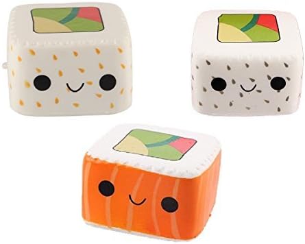 Kawaii Squishies Toy,Slow Rising Cute Sushi Food Soft Squishies 3 Pack