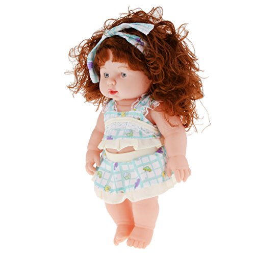 Realistische Silikon Babypuppe Vinyl Wirklichen Leben Lebensechte Baby In Fuchsia - blau