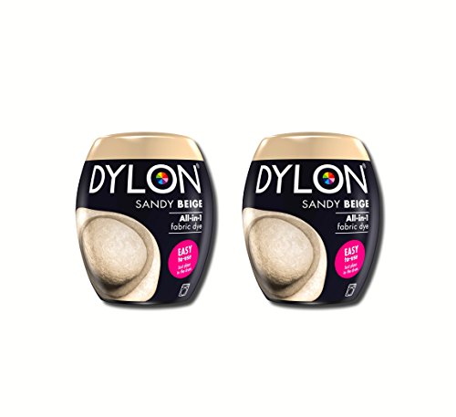Neue Dylon 350g Sandiges Beige Maschinenfarbstoff Aushülsen 2 Pack
