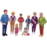 Miniland 27395 - Set de 8 figuras "Familia europea", 12,5 cm