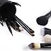 Lychee Women 12pcs Soft Professional Makeup Brushes Cosmetic Make Up Brush Set Kit Foundation with Cup Holder Case (12Pcs Black)