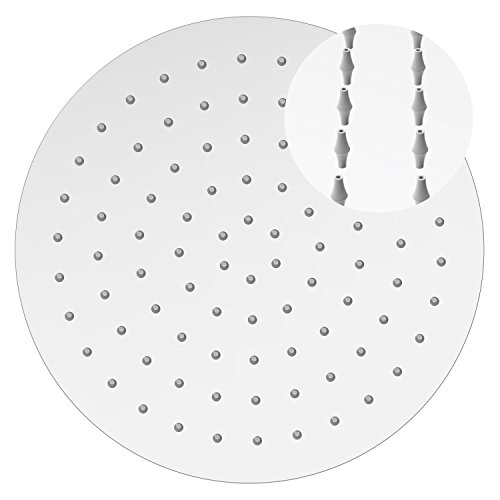 Homdox Duschkopf Regendusche Regenduschkopf Duschbrause Kopfbrause Regenbrause mit Anti-Kalk-Düsen Edelstahl poliert Spiegeleffekt hochglänzend (ca. 40cm) - 5