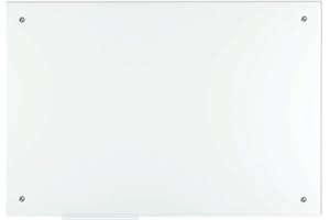 ‎LOCKWAYS Lockways Glas-Magnettafel Premium Reinweiß - praktische Whiteboard 60 x 90 cm, Rahmenlos für Schule, Wohnung und Büro