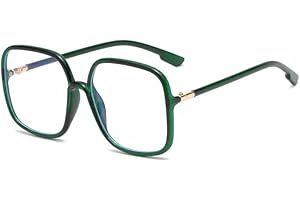 TECH-LINE-DIRECT FASHION ACCESSORIES Lunettes anti-lumière bleue pour femme - Anti-reflet - Filtre UV - Lunettes de jeu sur ordinateur - Lunettes carrées rétro