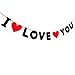Produktbild Drawihi I LOVE YOU Bunting Liebhaber Banner für Hochzeit Geburtstag Karneval Party Zubehör Dekoration Party Requisiten 3 m